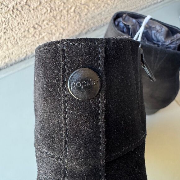 Birkenstock Papillio Ebba Wedge Boots Women’s 9US or 40EU Black Suede Leather - Picture 11 of 14